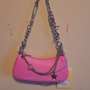 Marc Jacobs Hot Pink Star Charm Chain Shoulder Bag